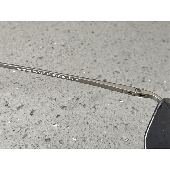 Saki MOD 312 Eyeglasses Frames ONLY DGUN 55-18-145 Gunmetal Flex Hinge Japan - Picture 8 of 14